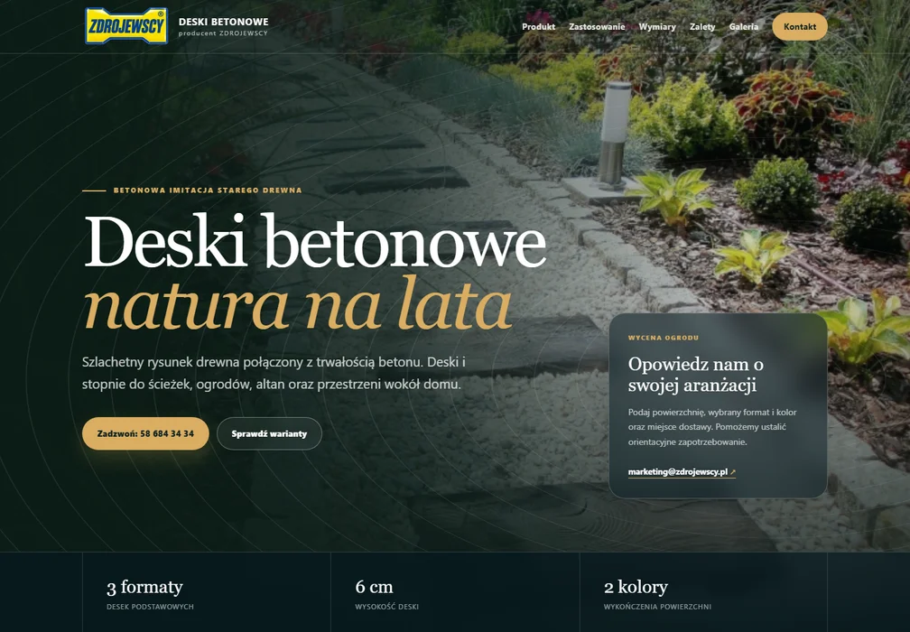 Miniatura strony desek betonowych producenta Zdrojewscy