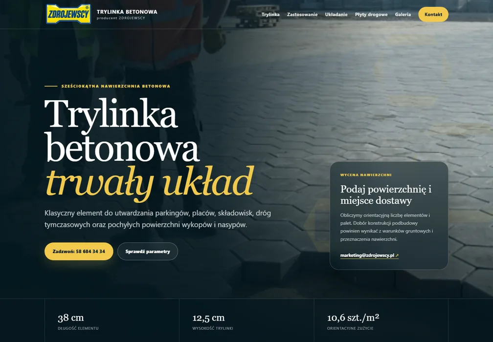 Miniatura strony Trylinka betonowa